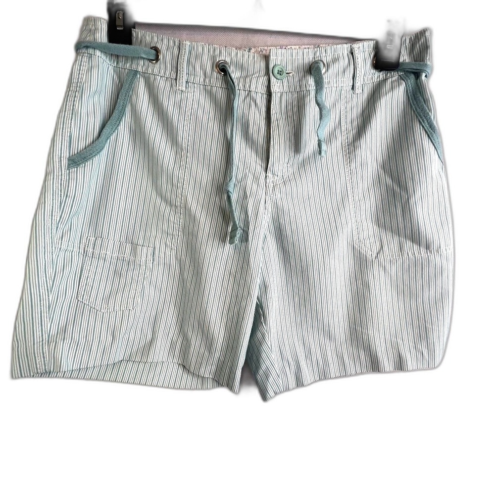 Weatherproof Striped Bermuda Cotton Shorts Size 8‎ Casual Basic